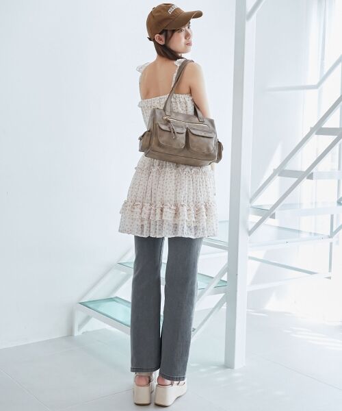 MAJESTIC LEGON / マジェスティックレゴン ミニ丈・ひざ丈ワンピース | ギャザーフリルミニワンピ | 詳細21