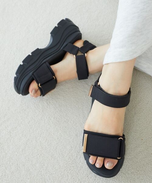 MAJESTIC LEGON / マジェスティックレゴン サンダル | ワイドベルトスポサン(ブラック)