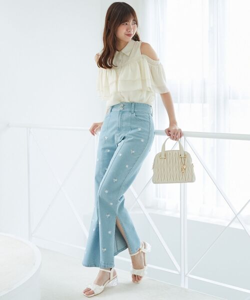 MAJESTIC LEGON / マジェスティックレゴン デニムパンツ | バリエーションスリットデニム | 詳細12