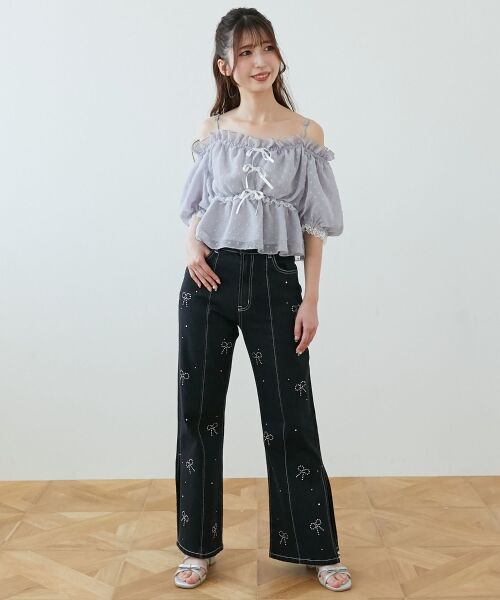 MAJESTIC LEGON / マジェスティックレゴン デニムパンツ | バリエーションスリットデニム | 詳細25