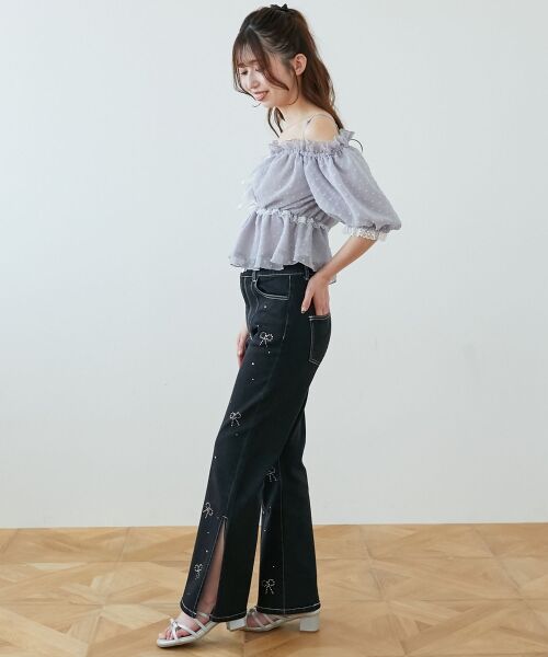 MAJESTIC LEGON / マジェスティックレゴン デニムパンツ | バリエーションスリットデニム | 詳細26