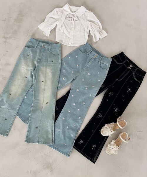 MAJESTIC LEGON / マジェスティックレゴン デニムパンツ | バリエーションスリットデニム | 詳細28