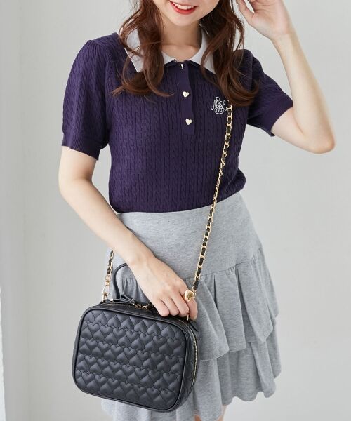 MAJESTIC LEGON / マジェスティックレゴン トートバッグ | ハートキルティングスクエアバッグ | 詳細23