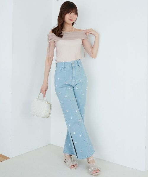 MAJESTIC LEGON / マジェスティックレゴン カットソー | ∞ラメチュールオフショル半袖トップス | 詳細14