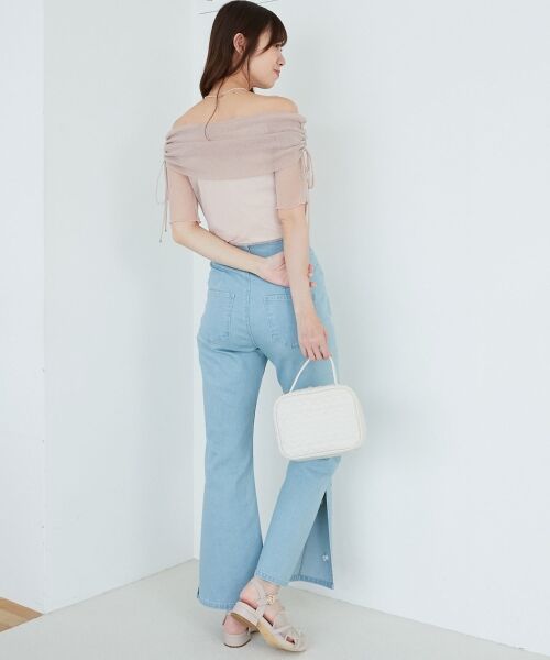 MAJESTIC LEGON / マジェスティックレゴン カットソー | ∞ラメチュールオフショル半袖トップス | 詳細16