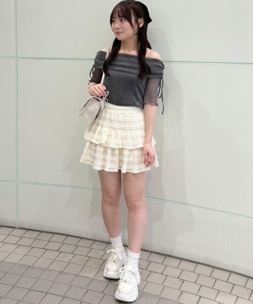 MAJESTIC LEGON / マジェスティックレゴン カットソー | ∞ラメチュールオフショル半袖トップス | 詳細30