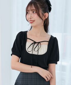 MAJESTIC LEGON / マジェスティックレゴン カットソー | ギャザードッキングカットトップス