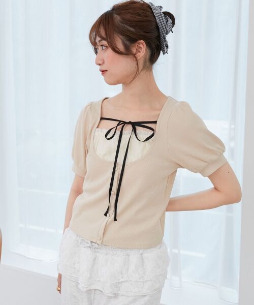 MAJESTIC LEGON / マジェスティックレゴン カットソー | ギャザードッキングカットトップス | 詳細22