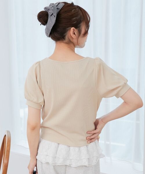 MAJESTIC LEGON / マジェスティックレゴン カットソー | ギャザードッキングカットトップス | 詳細23