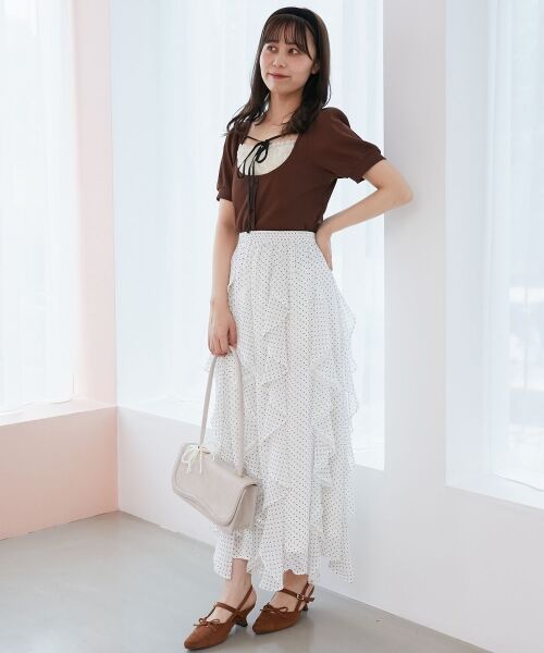 MAJESTIC LEGON / マジェスティックレゴン カットソー | ギャザードッキングカットトップス | 詳細26