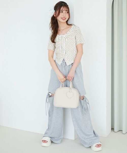 MAJESTIC LEGON / マジェスティックレゴン カットソー | フロントリボンレイヤード風トップス | 詳細10