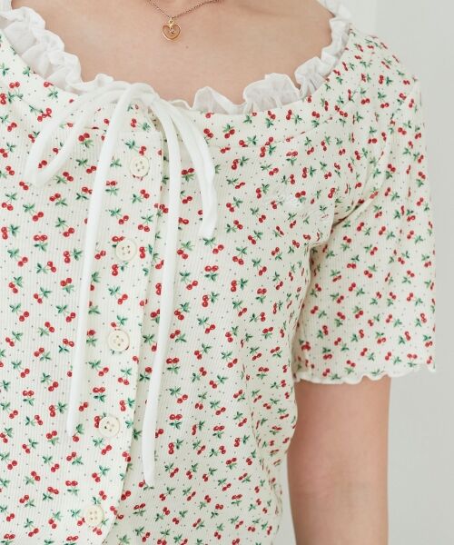 MAJESTIC LEGON / マジェスティックレゴン カットソー | フロントリボンレイヤード風トップス | 詳細16