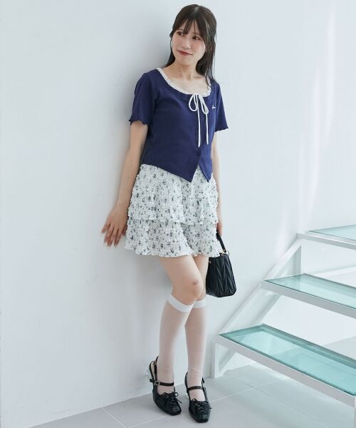 MAJESTIC LEGON / マジェスティックレゴン カットソー | フロントリボンレイヤード風トップス | 詳細18