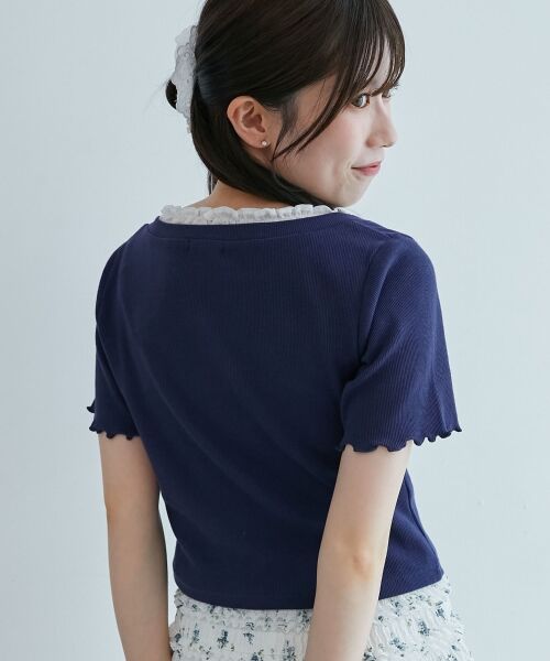 MAJESTIC LEGON / マジェスティックレゴン カットソー | フロントリボンレイヤード風トップス | 詳細22