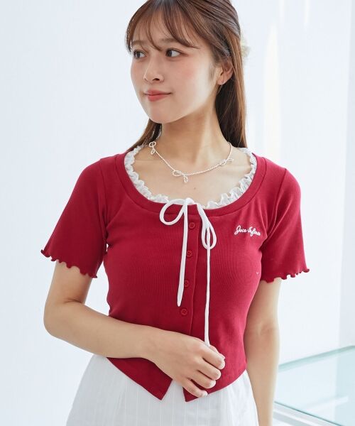 MAJESTIC LEGON / マジェスティックレゴン カットソー | フロントリボンレイヤード風トップス | 詳細6
