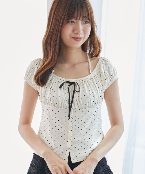 MAJESTIC LEGON / マジェスティックレゴン カットソー | リボン付きホルターネックカットソー | 詳細5