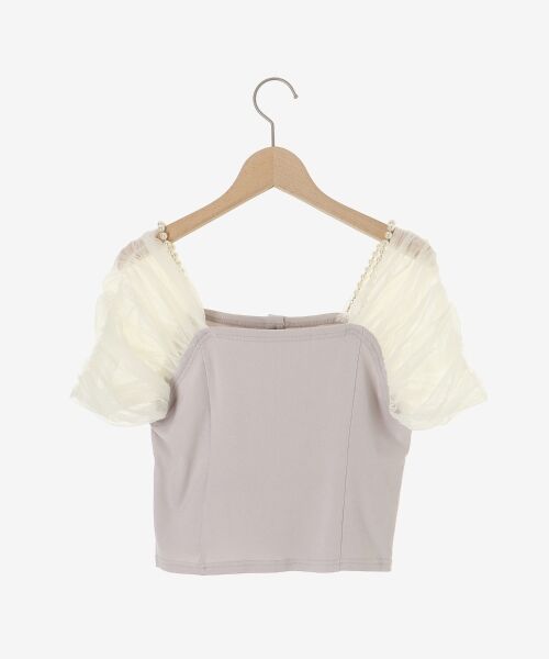 MAJESTIC LEGON / マジェスティックレゴン カットソー | パールチェーン異素材トップス | 詳細29