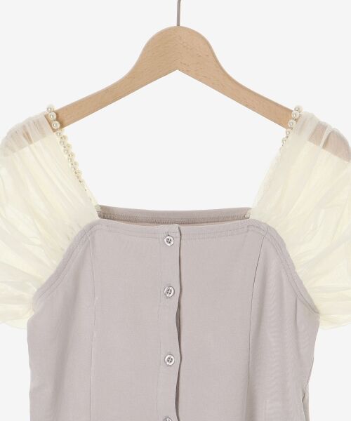 MAJESTIC LEGON / マジェスティックレゴン カットソー | パールチェーン異素材トップス | 詳細30