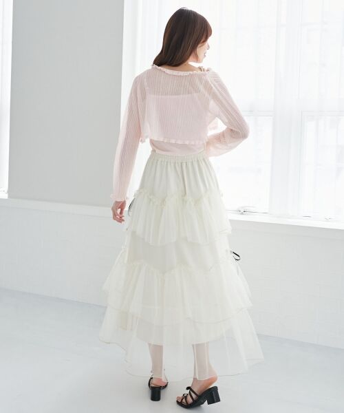 MAJESTIC LEGON / マジェスティックレゴン カーディガン・ボレロ | パールチェーンキャミセットフリルカーデ | 詳細12