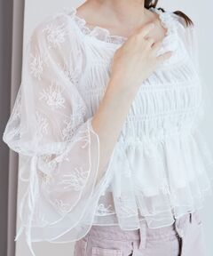 MAJESTIC LEGON / マジェスティックレゴン シャツ・ブラウス | ◎2wayペプラムシアーブラウス