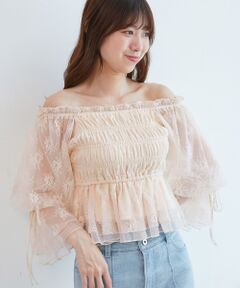 MAJESTIC LEGON / マジェスティックレゴン シャツ・ブラウス | ◎2wayペプラムシアーブラウス