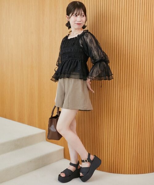 MAJESTIC LEGON / マジェスティックレゴン シャツ・ブラウス | ◎2wayペプラムシアーブラウス | 詳細16