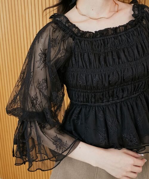 MAJESTIC LEGON / マジェスティックレゴン シャツ・ブラウス | ◎2wayペプラムシアーブラウス | 詳細21