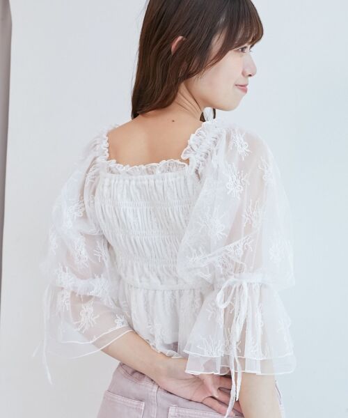 MAJESTIC LEGON / マジェスティックレゴン シャツ・ブラウス | ◎2wayペプラムシアーブラウス | 詳細6