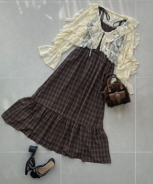 MAJESTIC LEGON / マジェスティックレゴン シャツ・ブラウス | キャミセットフリルブラウス | 詳細1