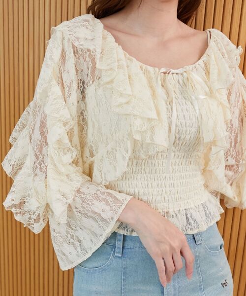 MAJESTIC LEGON / マジェスティックレゴン シャツ・ブラウス | キャミセットフリルブラウス | 詳細11