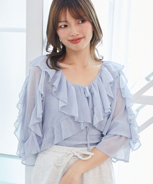 MAJESTIC LEGON / マジェスティックレゴン シャツ・ブラウス | キャミセットフリルブラウス | 詳細24