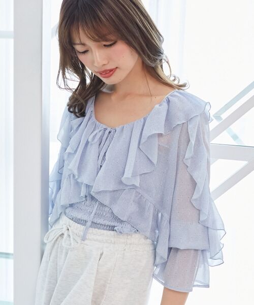MAJESTIC LEGON / マジェスティックレゴン シャツ・ブラウス | キャミセットフリルブラウス | 詳細25