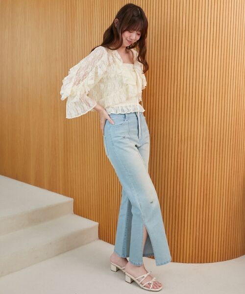 MAJESTIC LEGON / マジェスティックレゴン シャツ・ブラウス | キャミセットフリルブラウス | 詳細6