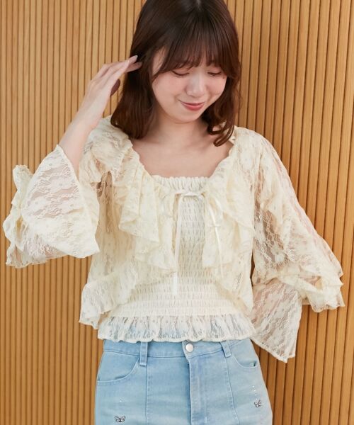 MAJESTIC LEGON / マジェスティックレゴン シャツ・ブラウス | キャミセットフリルブラウス | 詳細8