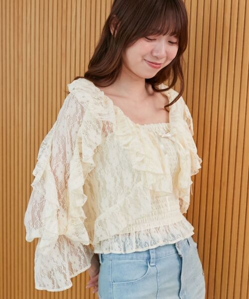MAJESTIC LEGON / マジェスティックレゴン シャツ・ブラウス | キャミセットフリルブラウス | 詳細9