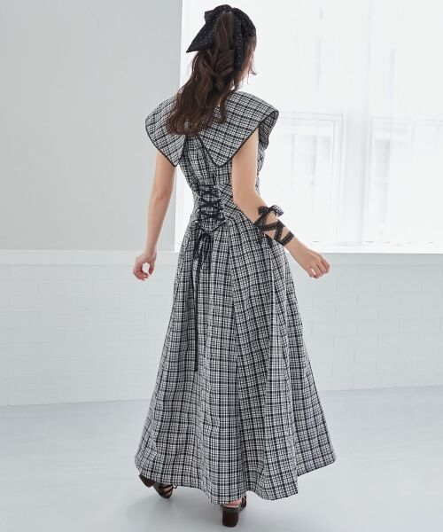 MAJESTIC LEGON / マジェスティックレゴン ミニ丈・ひざ丈ワンピース | チョーカーセットビッグカラーワンピース | 詳細17