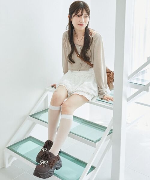 MAJESTIC LEGON / マジェスティックレゴン カーディガン・ボレロ | ペプラムキャミ×カーデセット | 詳細10