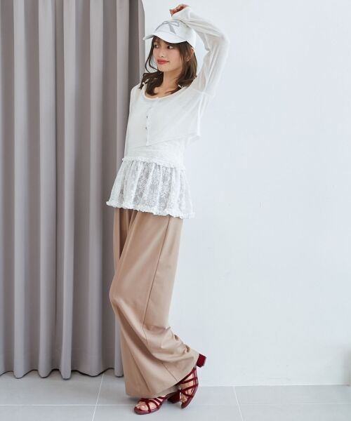 MAJESTIC LEGON / マジェスティックレゴン カーディガン・ボレロ | ペプラムキャミ×カーデセット | 詳細19