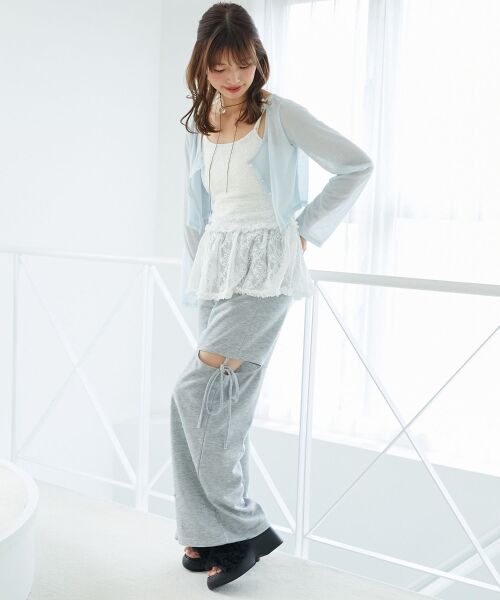 MAJESTIC LEGON / マジェスティックレゴン カーディガン・ボレロ | ペプラムキャミ×カーデセット | 詳細26