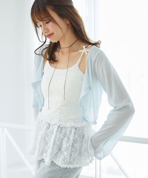 MAJESTIC LEGON / マジェスティックレゴン カーディガン・ボレロ | ペプラムキャミ×カーデセット | 詳細29