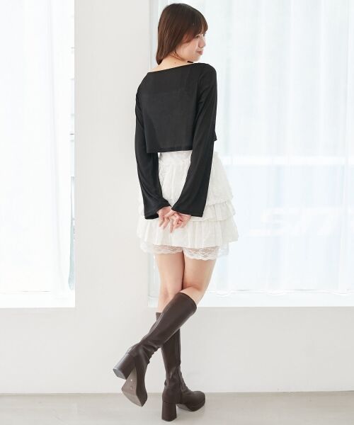 MAJESTIC LEGON / マジェスティックレゴン カーディガン・ボレロ | ペプラムキャミ×カーデセット | 詳細3