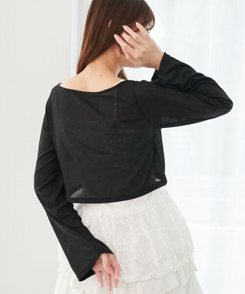 MAJESTIC LEGON / マジェスティックレゴン カーディガン・ボレロ | ペプラムキャミ×カーデセット | 詳細6