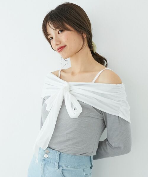 MAJESTIC LEGON / マジェスティックレゴン カットソー | オフショルリボントップス | 詳細14