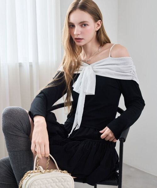 MAJESTIC LEGON / マジェスティックレゴン カットソー | オフショルリボントップス | 詳細17