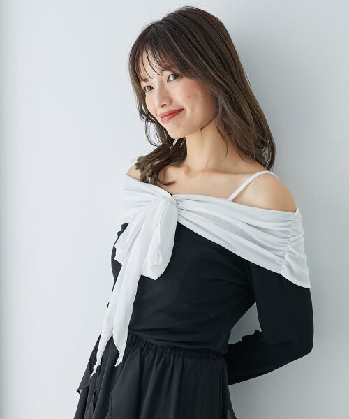 MAJESTIC LEGON / マジェスティックレゴン カットソー | オフショルリボントップス | 詳細23