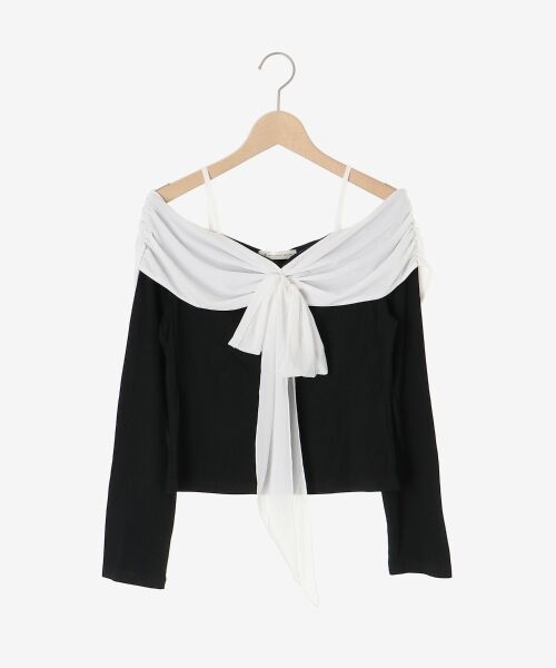 MAJESTIC LEGON / マジェスティックレゴン カットソー | オフショルリボントップス | 詳細29