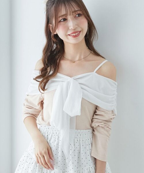 MAJESTIC LEGON / マジェスティックレゴン カットソー | オフショルリボントップス | 詳細5