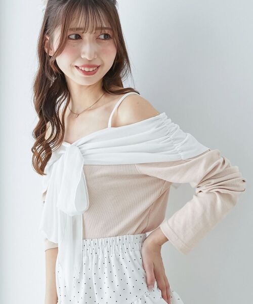 MAJESTIC LEGON / マジェスティックレゴン カットソー | オフショルリボントップス | 詳細6