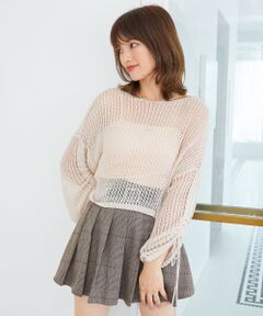 MAJESTIC LEGON / マジェスティックレゴン ニット・セーター | キラキラメッシュニット