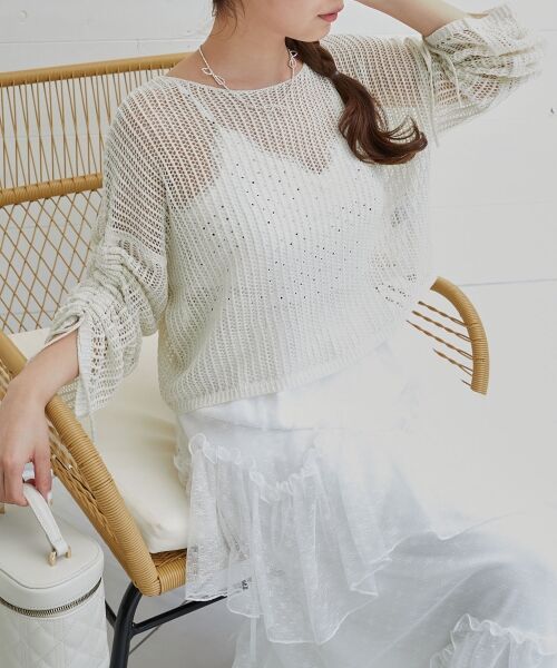 MAJESTIC LEGON / マジェスティックレゴン ニット・セーター | キラキラメッシュニット | 詳細5